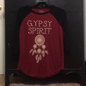 Boutique Baseball tee GYPSY SPIRIT